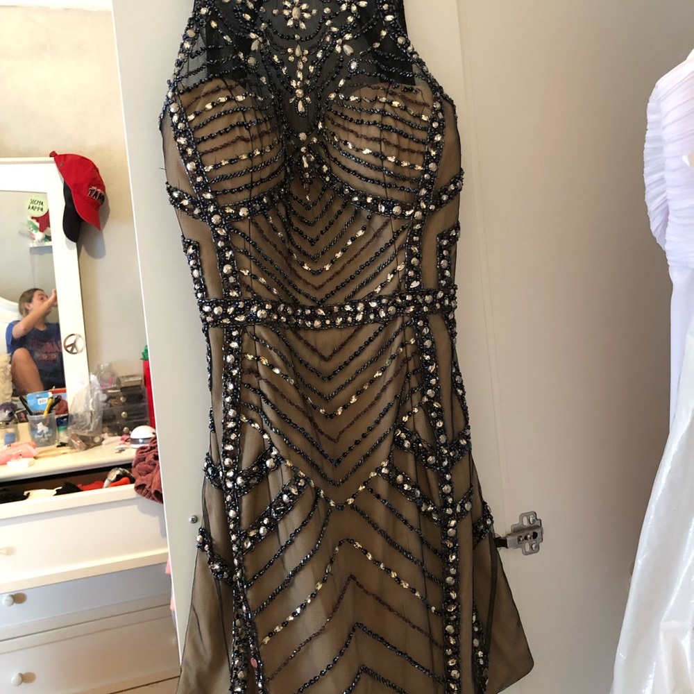 Short beaded prom dress!